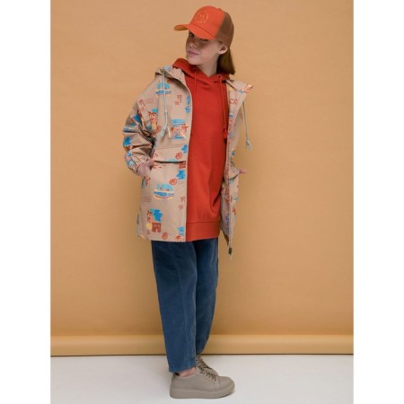 Sleeveless sweatshirt for girls Pelican, height 122 cm, Terracotta color-5