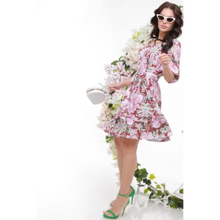Women's dress "Paradise Islands", size 52-1