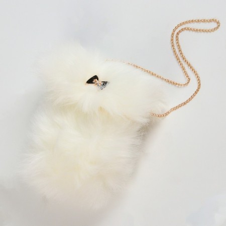 Bag for puppets "fur", white color-2