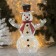 LED figure "Snowman" 55 × 85 × 35 cm, metal, 220 V, glow of white