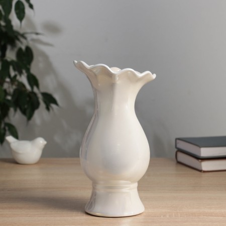 VAZA Ceramics Table "Philix" D Ob - 6 cm, 22.5x9 cm, white-2
