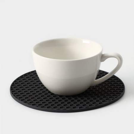 Silicon-based mat for hot, d = 140 mm, thickness = 3.5 mm, gray-2