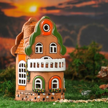 Aroma lace house "Veranda", 18 cm, handmade, mix,-4