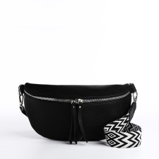 Bag Cross-Bodi with a zipper, black color