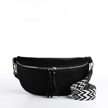 Bag Cross-Bodi with a zipper, black color