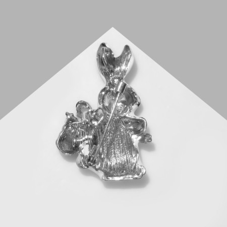 Brooch "Hare" traveler, color in gold-2