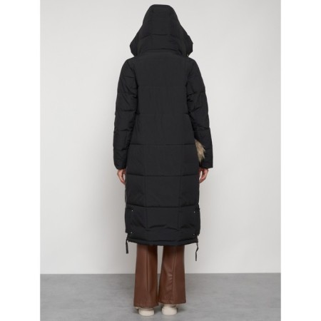Coat insulated winter female, size 52, black color-32