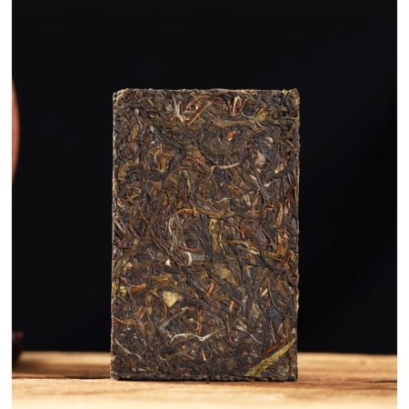 Chinese sustained green tea "Shen Puer. Bulang Shan", 250 g, 2018, Yunnan, brick-1