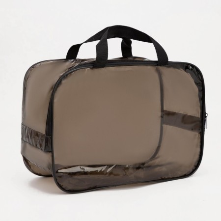 Lightning cosmetic bag, brown color-1