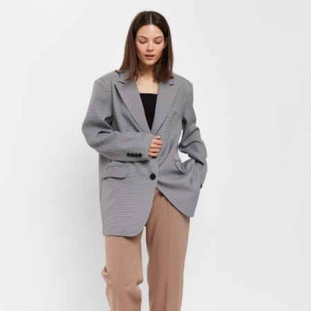 Women's jacket Minaku: classic black and white color, rr 42-44-6