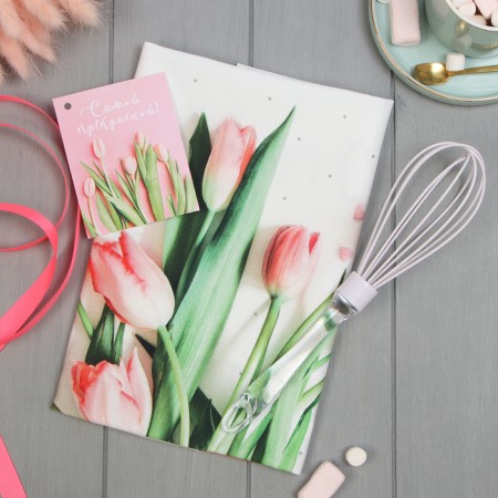 Set gift "Spring mood" towel 40x73 cm, kitchen corolla.-1