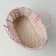 Wicker basket, d25 x 18 x 11/19 cm, pink, bamboo