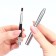 Makeup brush, compact, 17.5 cm, black/silver color