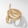 Ring Metal "Trend" is twisted, the color is gold, dimensionless