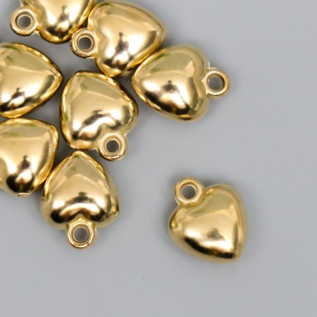 Suspension "Heart", color gold 12x15 mm-1