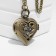 Pocket clock "Heart", quartz, D dial-1.5 cm