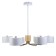 Brisco chandelier 6he27 40W white-gold 90x90x55 cm Bayerlux