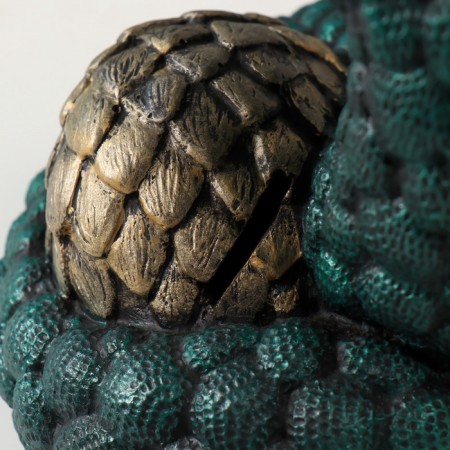 New Year's piggy bank "Snake Gummi" 22 x 16 x 18 cm, emerald-6
