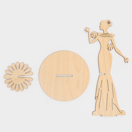 Wooden napkin "Statnoy", with a tea holder, 25 × 13 × 13 cm-6
