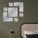 Wall mirror "rhombus", 7 elements, a rr from 21 x 21 cm to 8 x 8 cm