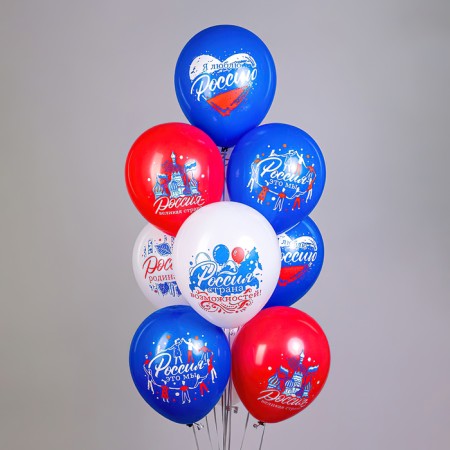 Shar Latex 12 “Russia is my homeland!”, Schilk Fig., 1 tbsp., 2 central core, set 25 pcs., Mix-1