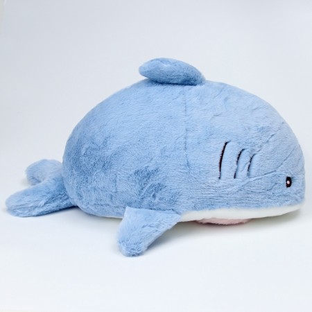 Skill of a soft toy "Cat" in a shark costume, 48 cm, color gray color-4