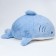 Skill of a soft toy "Cat" in a shark costume, 48 cm, color gray color