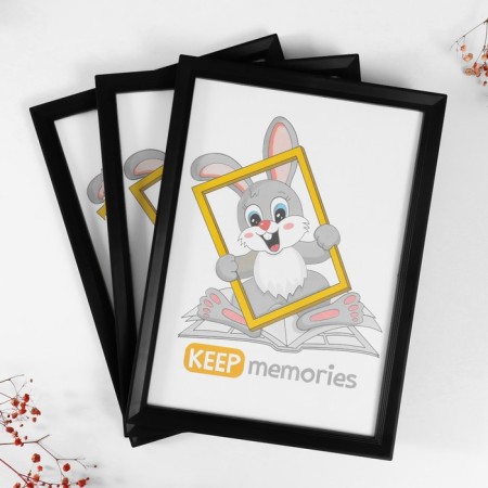 Set of photo frames plastic L-5 21x30 cm (3 pcs.), Black