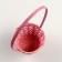 Wicker basket, D13 x H9.5/28cm, bamboo, light pink
