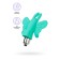 Vibro-tank-button on the finger Eromantica Butterfly, 10 cm, silicone, mint