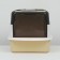 Closed transparent toilet 51 x 34 x 37 cm, yellow+scoop