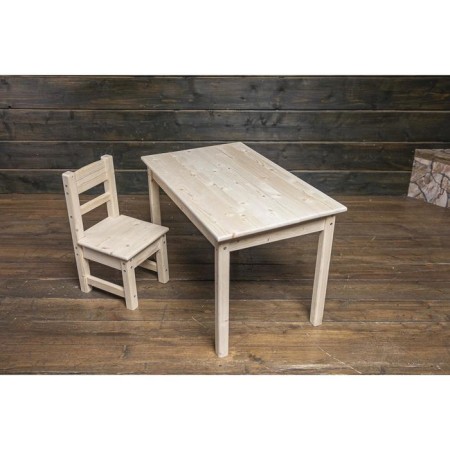 Children's set "NILS", table 800 × 500 × 520 mm and stool 300 × 400 × 550 mm, pine array-2