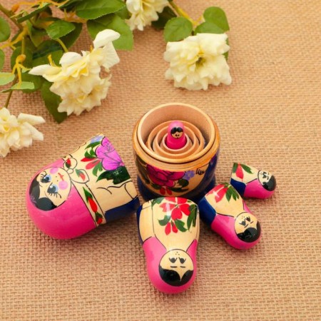 Matryoshka "Margarita", mix, 5 puppet, 10 cm, handmade-2