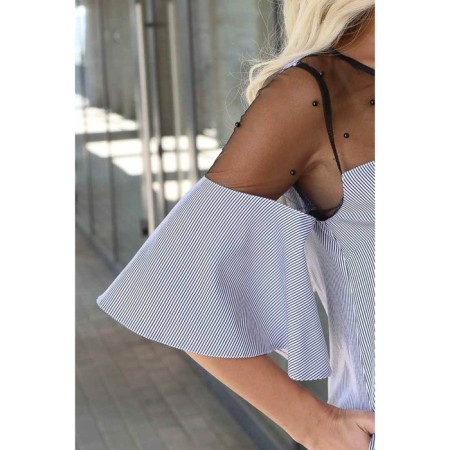 Female blouse, size 44, gray color-13