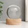 Souvenir glass backlight "Medusa" d = 6 cm stand wood, usb 6.5x6.5x7.5 cm