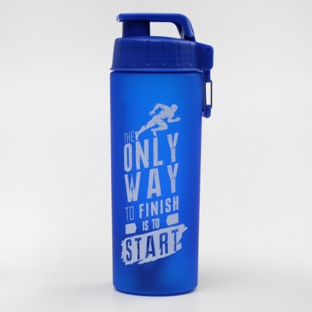 Shaker, 800 ml, series: Energy, The only Way, 7.7 x 23.5 cm, blue