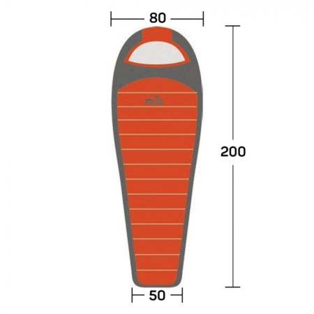 The sleeping bag Tramp oimyakon t -loft compact, cocoon, 2 layers, left, 80x200 cm, -15 ° C, olive color.-1