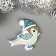 Decor for creativity wood, felt "Voroshushki in a hat" set of 6 pcs 4.2x4.2 cm
