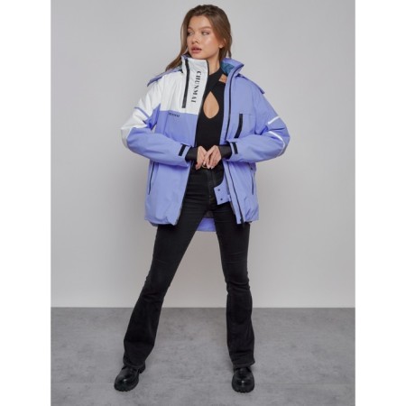 Ski jacket female, size 48, lilac color-9