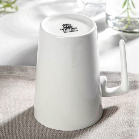 Porcelain mug Wilmax, 320 ml, white color-2
