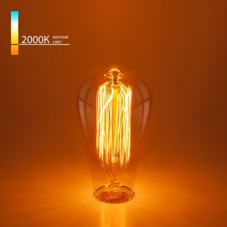 Retro Edison lamp Elektrostandard ST64 ST64 60W, E27, 60 W, 2000K, 340LM, 64x64x140 mm