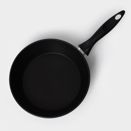 Hope pan, d = 24 cm, h = 7.4 cm, plastic handle, anti -stick coating, black color-3