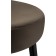 Barrier stool Plato metal/velor, black/brown 43x43x65 cm