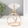 Summary metal, glass per 1 candle "Illusion of water" d = 3.5 cm gold 10x10x17 cm