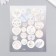 Decor for creativity cardboard "Chips and buttons. White" 24 pcs 13x16.5 cm