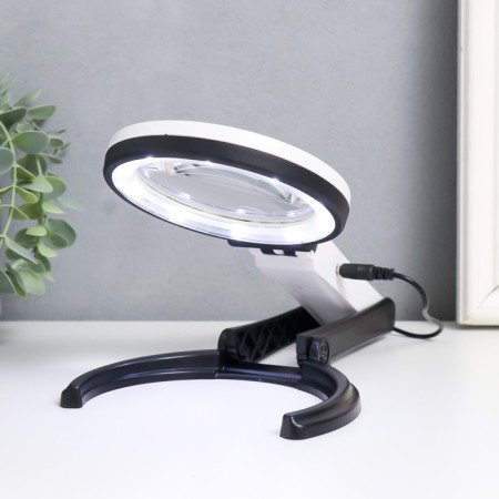 Lamp-lupa x2.5 x8 for LEDX10 creativity from 2AA+ from the Linza network D = 2.5 and 9 cm-5