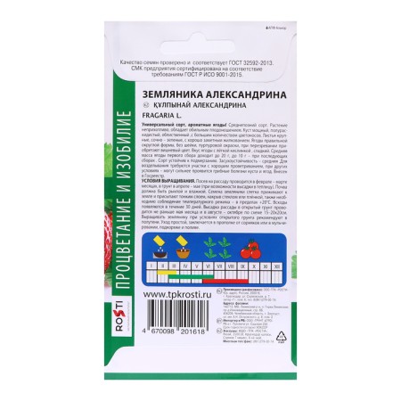 Strawberries "Alexandrina" average, 0.05 g-1