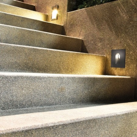 Outdoor O022-L3GR, 3W, 7x7 cm, LED, 70LM, 4000K, Gray Color.-1