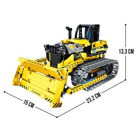 Radio -controlled designer "Construction bulldozer", 3 assembly options, 452 parts-1
