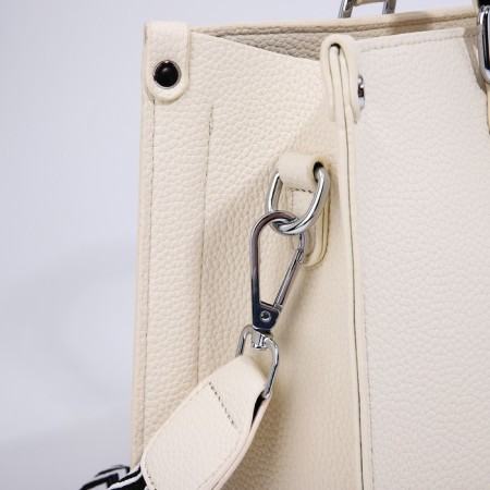 Bag Female Tout with zipper, white color-5